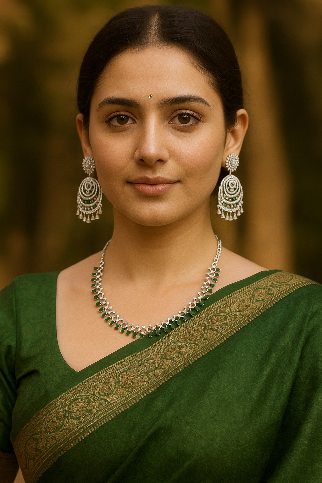 Ivory Green Shine Set